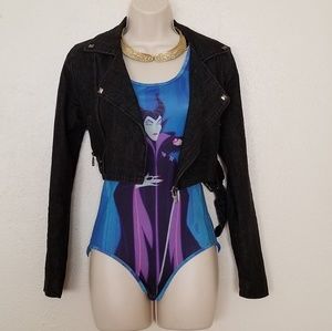 Hot Topic Disney Maleficent Bodysuit LG NWT